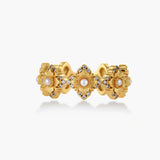 Golden Petal Lattice Ring