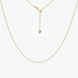 Sterling Silver Cassie Cable Adjustable Chain 24" (Gold)