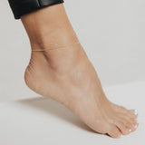 Cassie Cable Adjustable Anklet (Gold)
