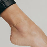 Cassie Cable Adjustable Anklet (Gold)