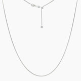20" Italian Liscia Snake Adjustable Chain (Silver)