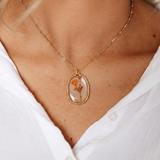Amber Wildflower Adjustable Necklace