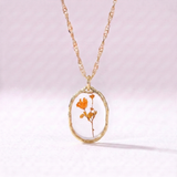 Amber Wildflower Adjustable Necklace