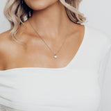 Addie Brilliant CZ Adjustable Necklace (Silver)