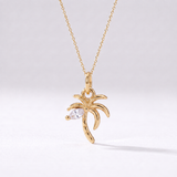 Dainty Palm Tree Charm (Gold)