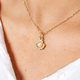Tiny Seashell Pearl Charm (Gold)