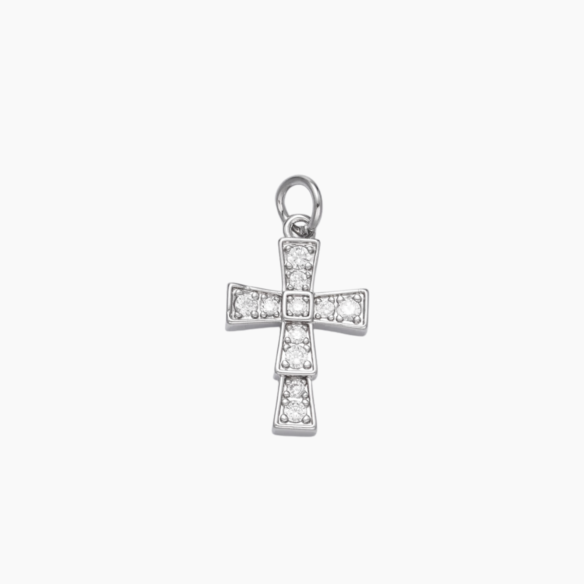 CZ Cross Charm (Silver)
