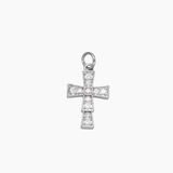 CZ Cross Charm (Silver)