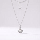 Tiny Seashell Pearl Charm (Silver)