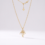 Dainty Palm Tree Charm (Gold)