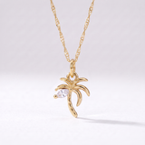 Dainty Palm Tree Charm (Gold)