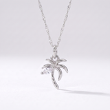 Dainty Palm Tree Charm (Silver)