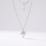 Dainty Palm Tree Charm (Silver)