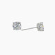 Brilliant CZ Round Stud Earrings (Silver)