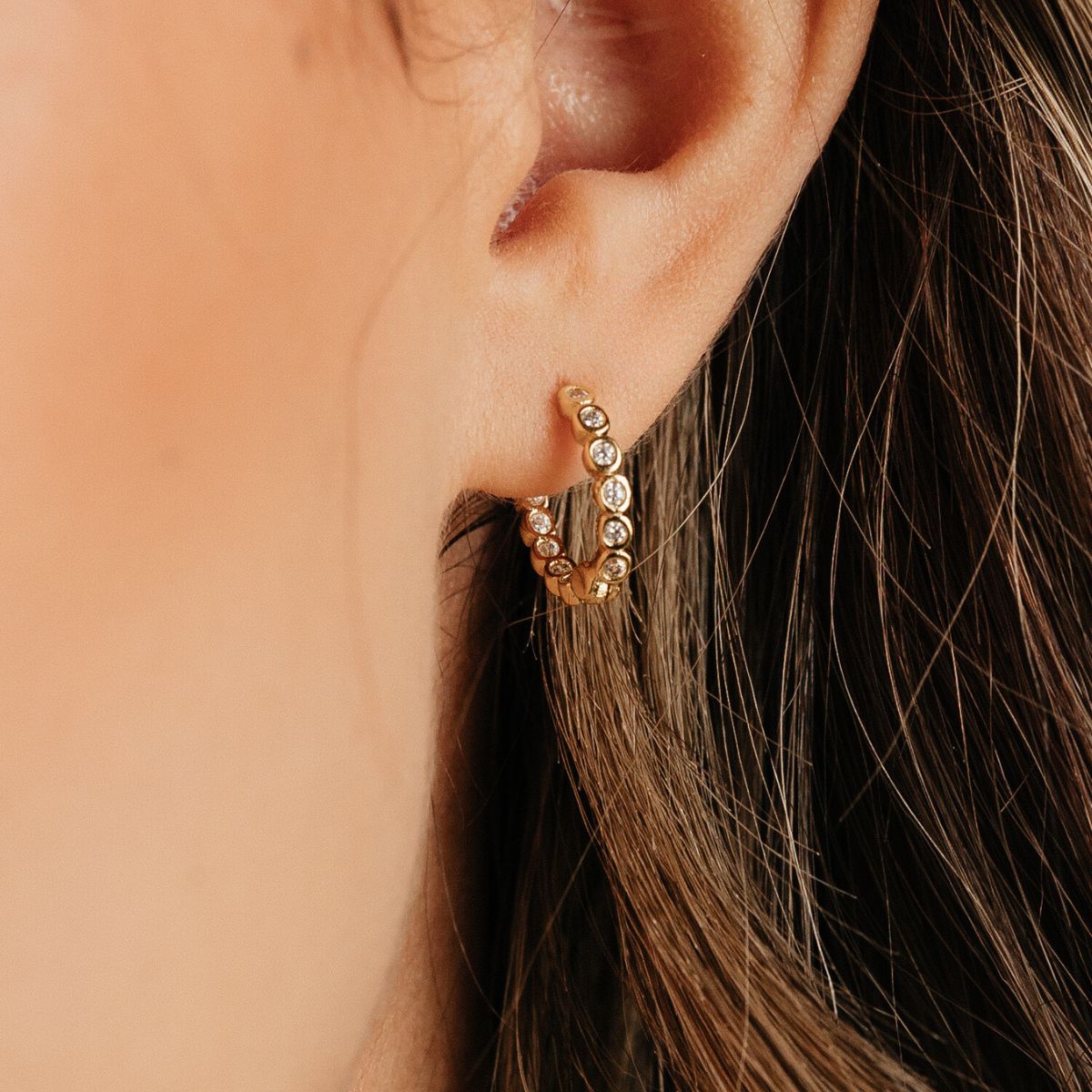 14k Yellow Gold 6 Prong Round CZ Stud Earrings | Jewelryland.com