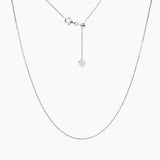 Italian Ferrara Diamond-Cut Bead Adjustable Chain (Silver)