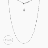 Addie Adjustable Chain 30" (Silver)