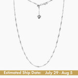 Addie Adjustable Chain 24" (Silver).
