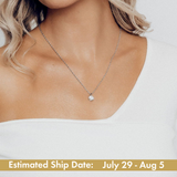 Addie Brilliant CZ Adjustable Necklace (Silver)
