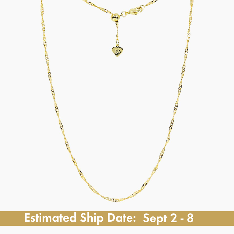 Addie Adjustable Chain 24" (Gold)