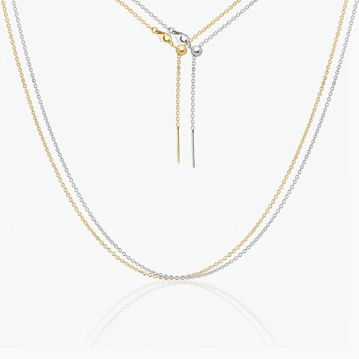 Tessa Adjustable Length Charm Threader - Cable Chain (Silver)