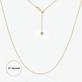 Cassie Cable Adjustable Chain 30" (Gold)