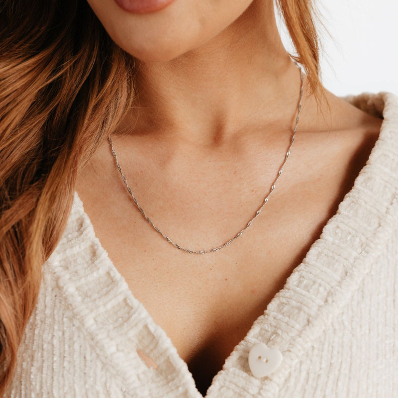 Addie Adjustable Chain 24" (Silver)