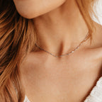 Addie Adjustable Twist Chain 24" (Silver)