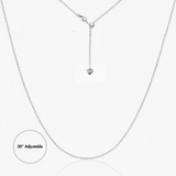Cassie Cable Adjustable Chain 30" (Silver)