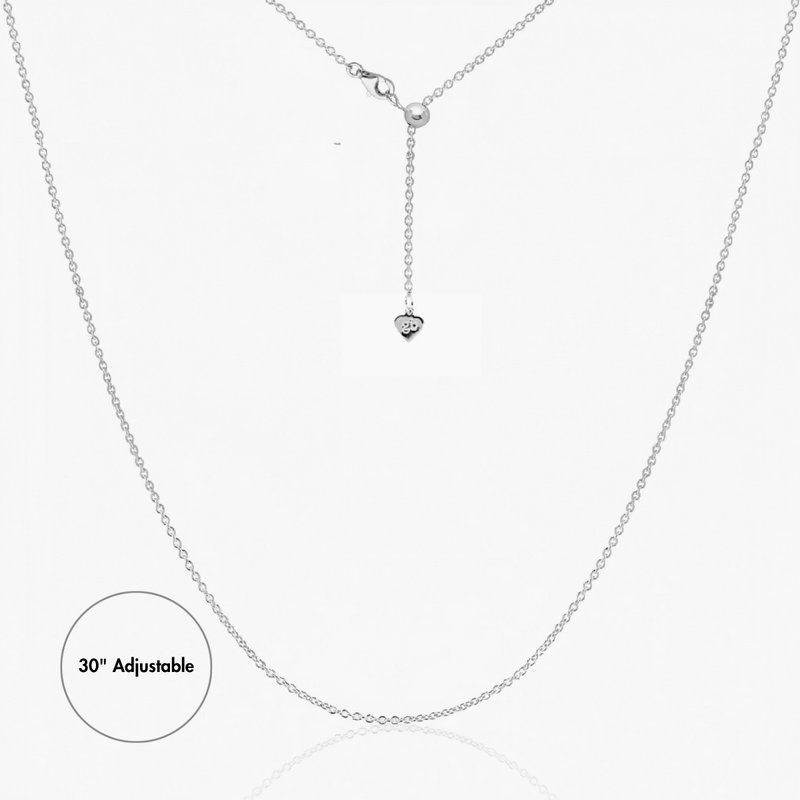 Cassie Cable Adjustable Chain 30" (Silver)
