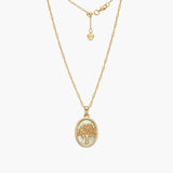 Mother of Pearl Tree of Life Pendant (Gold)