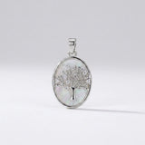 Mother of Pearl Tree of Life Pendant (Silver)