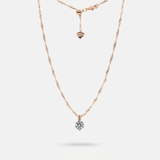 Addie Brilliant CZ Adjustable Necklace (Rose Gold)