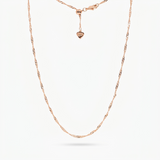 Addie Adjustable Twist Chain 24" (Rose Gold)