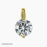 Roma 2.00 Carat Brilliant CZ Solitaire Pendant (Gold Vermeil)
