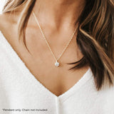 Brilliant CZ Solitaire Pendant Set (Gold + Silver)