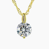 Roma 2.00 Carat Brilliant CZ Solitaire Pendant (Gold Vermeil)