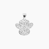 Roma CZ Dog Paw Pendant (Silver)