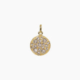 Roma Swarovski Crystal Disc Pendant (Gold)