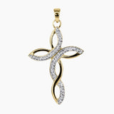 Roma Braided Cross Pendant (Gold)