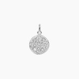 Roma Swarovski Crystal Disc Pendant (Silver)