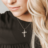 Roma Braided Cross Pendant (Silver)