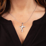 Roma Braided Cross Pendant (Silver)