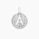 Swarovski Crystals Disc with Initial Pendant