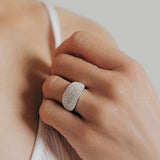 Swarovski Crystal Curved Ring (Gold)