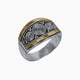 Bali Sterling Silver Ring with 18K Gold Detail