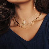 Chunky Paperclip Necklace (Gold)