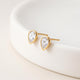 Cami Teardrop CZ Stud Earrings (Gold)