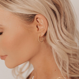 Debbie Diamond-Cut Hoop Earrings (Gold)