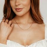 Tessa Adjustable Length Charm Threader — Cable Chain (Rose Gold)